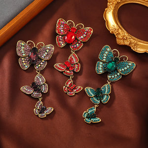Muylinda Rhinestone Butterfly Brooches Women Insect Pin Winter Jewelry
