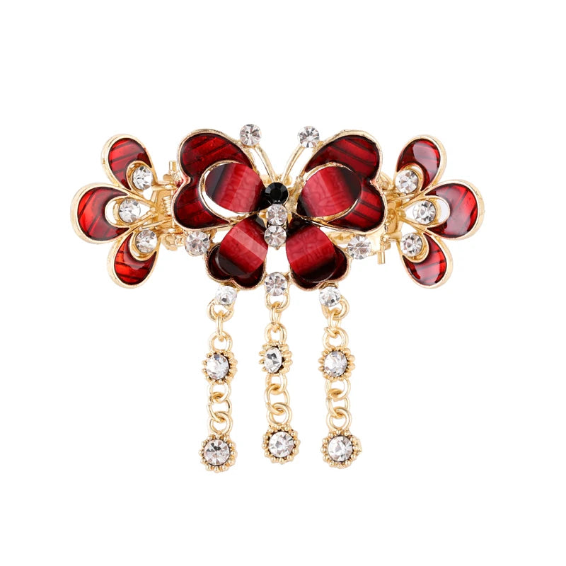Muylinda Rhinestone Butterfly Hair Claw for Girls Party