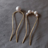 Shell Pearls Hair Sticks for Bride Wedding Hair