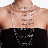 Mveifol Paperclip Necklace Stainless Steel Square Link Chain Choker Collar