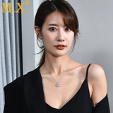 Mx Zircon Heart Necklace Ladies Clover Clavicle Chain Love Pendant