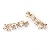 18k Butterfly Hook Earrings For Women AAA+ Zircon
