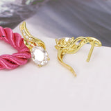 14k Light Earrings Hoops Women CZ Clear Top