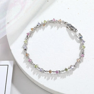 Multicolor Zircon Bracelets Women Jewelry AAA+ Plated