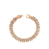 18k Gold Plated Zircon Tank Bracelet for Men Women
