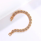 18k Gold Plated Zircon Tank Bracelet for Men Women