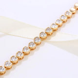 AAA+ Zircon Hearts Bracelets 18k Plated for Women