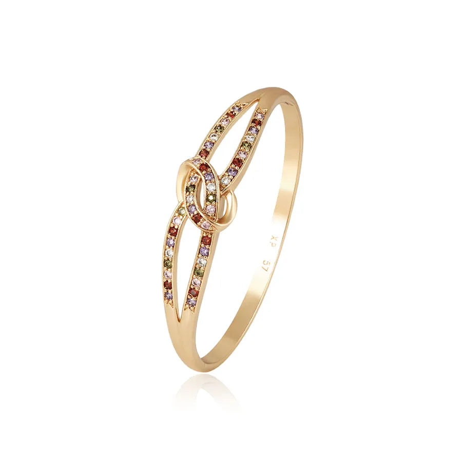 Multicolor Zircon Bangles for Women 57mm Jewelry