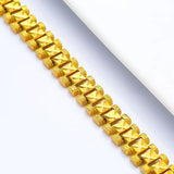 8mm/18.5x12mm Heavy Tank Bracelet 24K Plated Cassical Designs