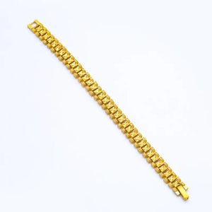 8mm/18.5x12mm Heavy Tank Bracelet 24K Plated Cassical Designs