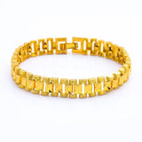 8mm/18.5x12mm Heavy Tank Bracelet 24K Plated Cassical Designs