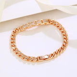 Zircon Bracelets Plated for Men Women