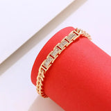 Zircon Bracelets Plated for Men Women