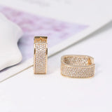 AAA+ CZ Micron Zircon Hoop Earrings for Women