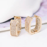 AAA+ CZ Micron Zircon Hoop Earrings for Women