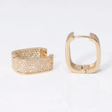 AAA+ CZ Micron Zircon Hoop Earrings for Women
