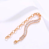 18k Plated Chain Zircon Bracelet for Women Men