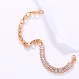 18k Plated Chain Zircon Bracelet for Women Men