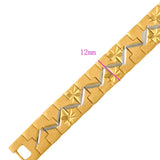 24K Gold Watch Chain Bracelet for Men 12mm Width