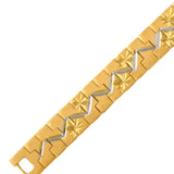 24K Gold Watch Chain Bracelet for Men 12mm Width