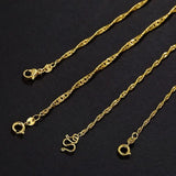 Water Wave Chain Necklace for Men Women