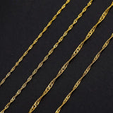 Water Wave Chain Necklace for Men Women