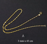 Water Wave Chain Necklace for Men Women