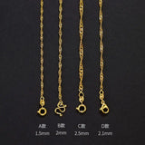 Water Wave Chain Necklace for Men Women
