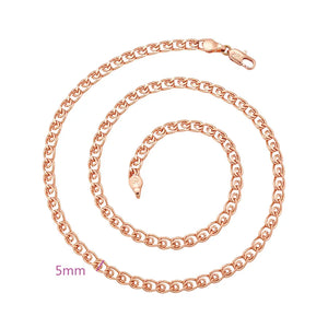 Men's 20 inch Rose Gold 585 Chain Necklace
