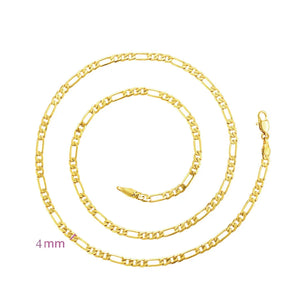 Men's 24k Pure Gold Chain Necklace 24 inches XP European Style