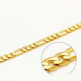 Men's 24k Pure Gold Chain Necklace 24 inches XP European Style