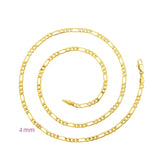 Men's 24k Pure Gold Chain Necklace 24 inches XP European Style