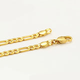 Men's 24k Pure Gold Chain Necklace 24 inches XP European Style