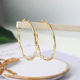 50 mm 14k Rose Knot Circle Hoop Earrings For Women Jewelry