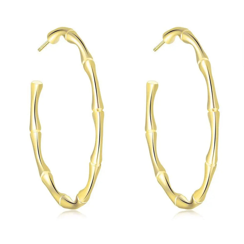 50 mm 14k Rose Knot Circle Hoop Earrings For Women Jewelry