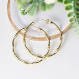 50 mm 14k Rose Knot Circle Hoop Earrings For Women Jewelry