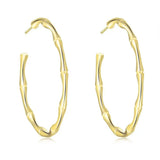 50 mm 14k Rose Knot Circle Hoop Earrings For Women Jewelry