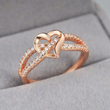 Heart Rings for Women AAA+ Zircon
