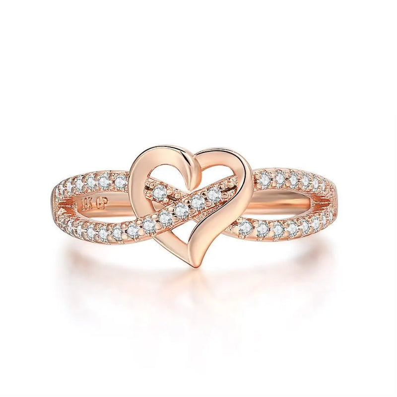 Heart Rings for Women AAA+ Zircon