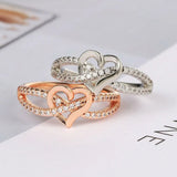Heart Rings for Women AAA+ Zircon