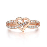 Heart Rings for Women AAA+ Zircon