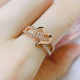 Heart Rings for Women AAA+ Zircon