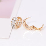 AAA+ Zircon Earrings Hoop Mix 18k Good