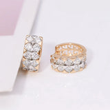 AAA+ Zircon Earrings Hoop Mix 18k Good