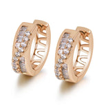 AAA+ Zircon Hoop Earrings 18K Jewelry