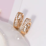 AAA+ Zircon Hoop Earrings 18K Jewelry