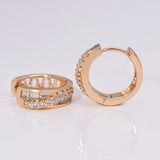 AAA+ Zircon Hoop Earrings 18K Jewelry