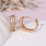 AAA+ Zircon Hoop Earrings 18K Jewelry