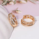 AAA+ Zircon Hoop Earrings 18K Jewelry