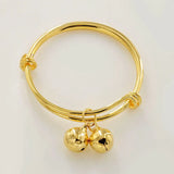 Baby Smooth Bangles with 2 Bell Jewelry Boys and Girls